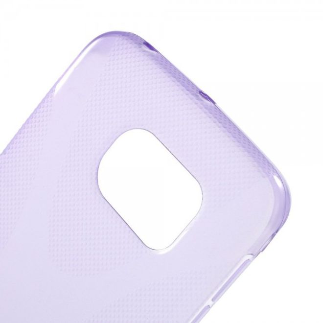 Galaxy S6 Edge Elastisches Plastik Case X-Shape - purpur