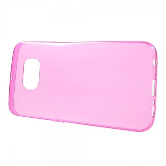 Galaxy S6 Edge Ultradünnes (0.6mm), elastisches Plastik Case - rosa