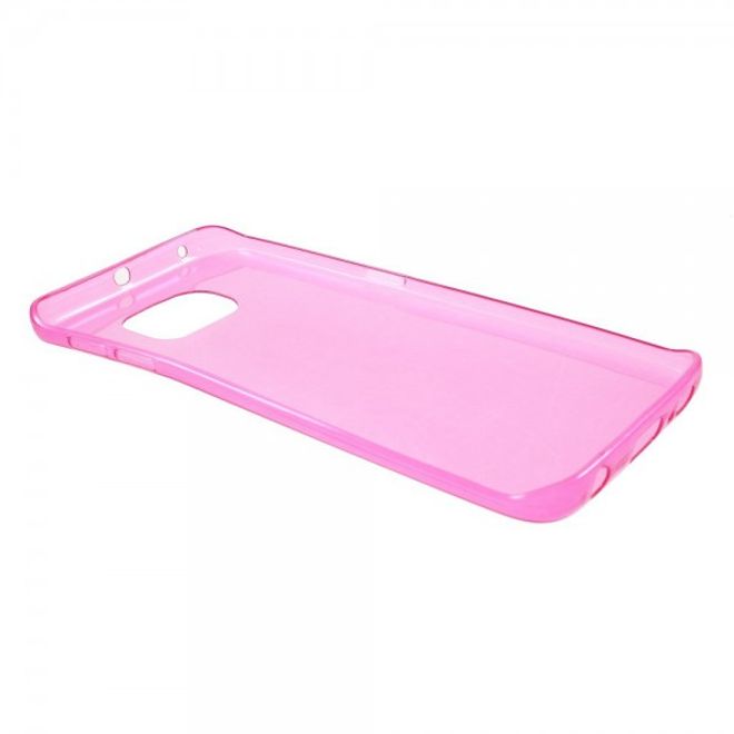 Galaxy S6 Edge Ultradünnes (0.6mm), elastisches Plastik Case - rosa