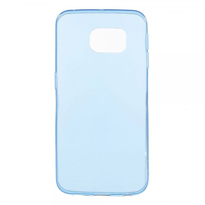 Galaxy S6 Edge Ultradünnes (0.6mm), elastisches Plastik Case - blau
