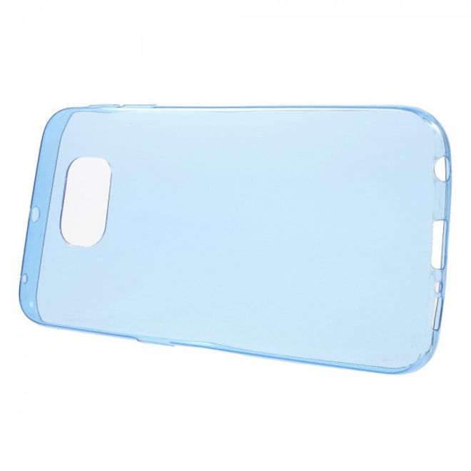 Galaxy S6 Edge Ultradünnes (0.6mm), elastisches Plastik Case - blau