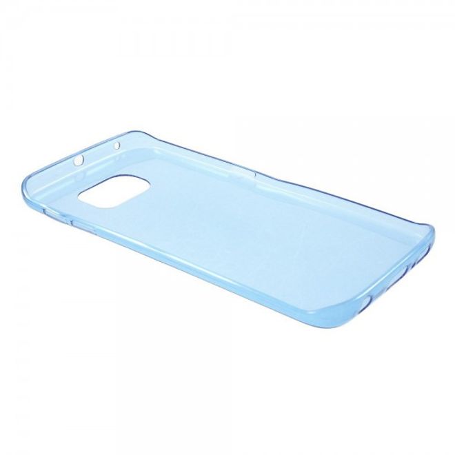 Galaxy S6 Edge Ultradünnes (0.6mm), elastisches Plastik Case - blau