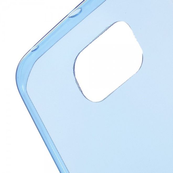 Galaxy S6 Edge Ultradünnes (0.6mm), elastisches Plastik Case - blau