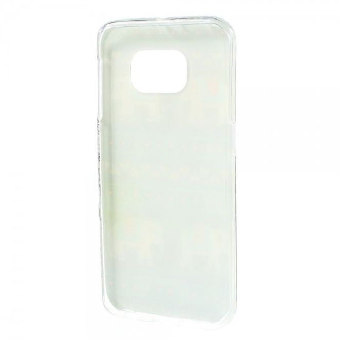 Galaxy S6 Edge Elastisches Plastik Case mit kleinen Elefanten