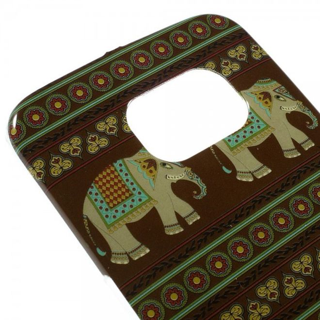 Galaxy S6 Edge Elastisches Plastik Case mit kleinen Elefanten