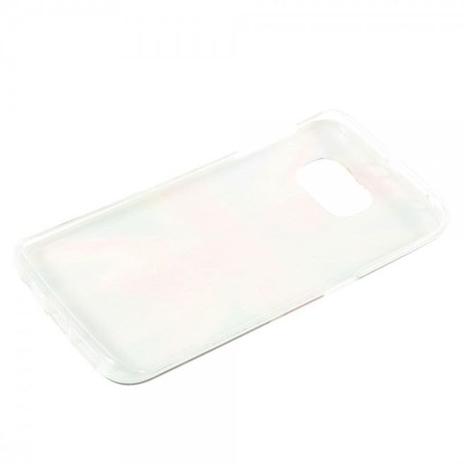 Galaxy S6 Edge Elastisches Plastik Case mit UK Flagge retro-style