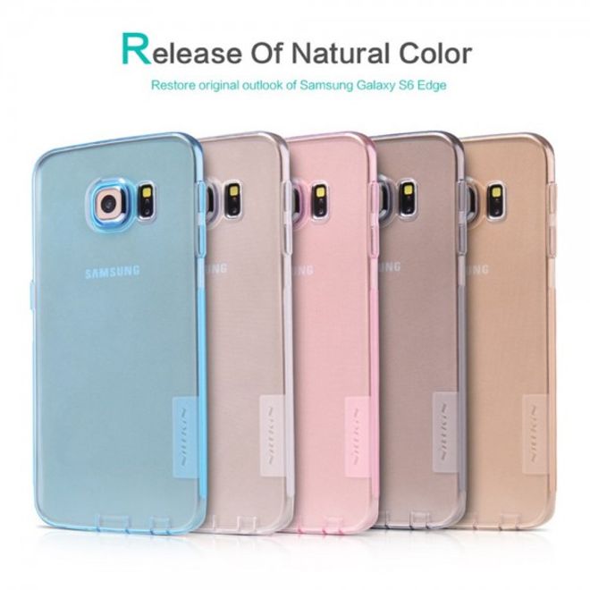 Galaxy S6 Edge Schlankes (0.6mm), elastisches Plastik Case von Nillkin - grau