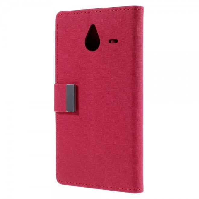Microsoft Lumia 640 XL/640 XL Dual Leder Case mit Gittermuster - rosa