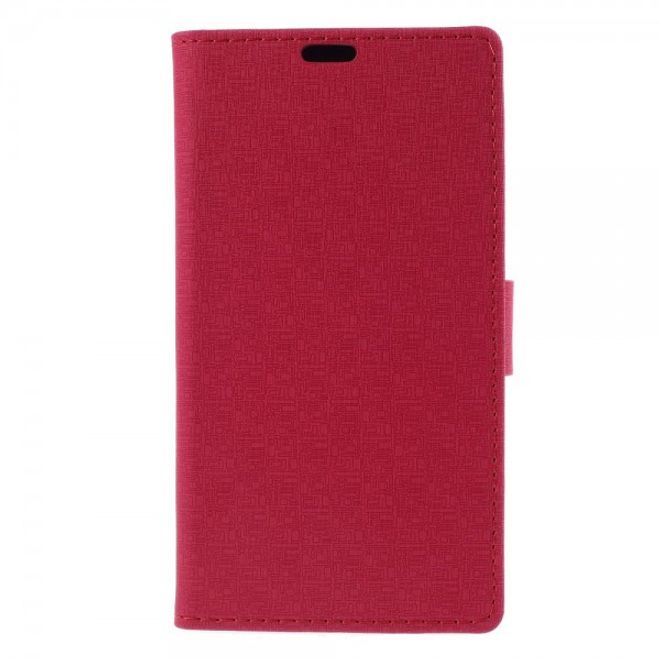 Microsoft Lumia 640 XL/640 XL Dual Leder Case mit Gittermuster - rosa