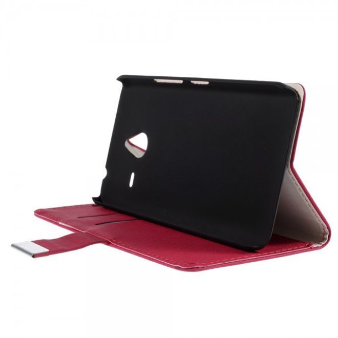 Microsoft Lumia 640 XL/640 XL Dual Leder Case mit Gittermuster - rosa