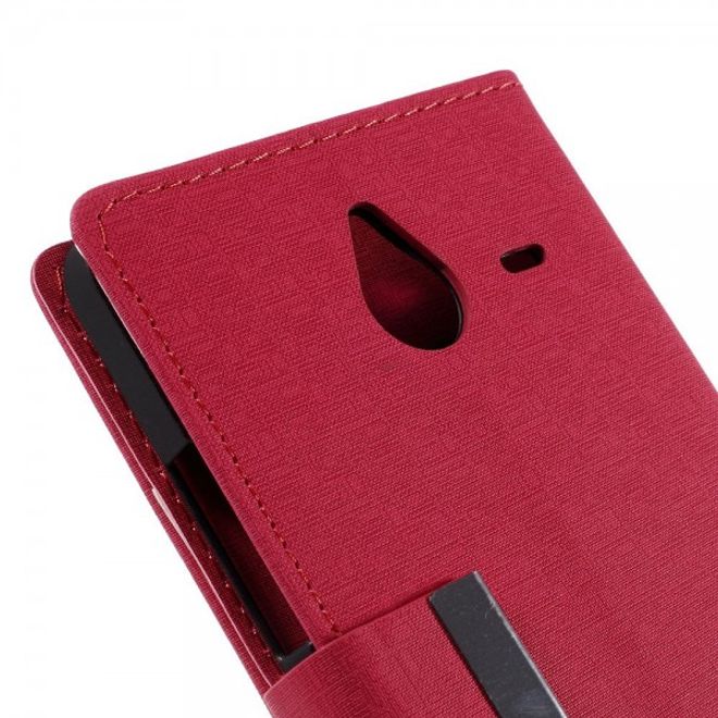 Microsoft Lumia 640 XL/640 XL Dual Leder Case mit Gittermuster - rosa