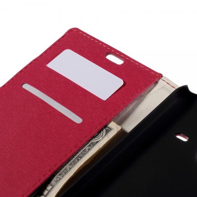 Microsoft Lumia 640 XL/640 XL Dual Leder Case mit Gittermuster - rosa