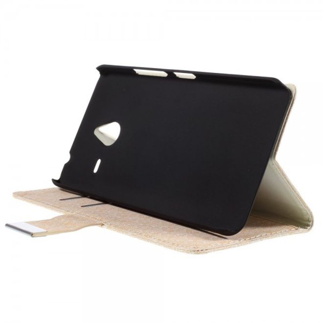 Microsoft Lumia 640 XL/640 XL Dual Leder Case mit Gittermuster - beige