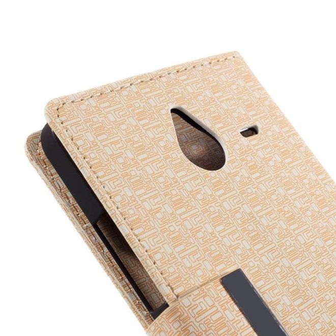 Microsoft Lumia 640 XL/640 XL Dual Leder Case mit Gittermuster - beige