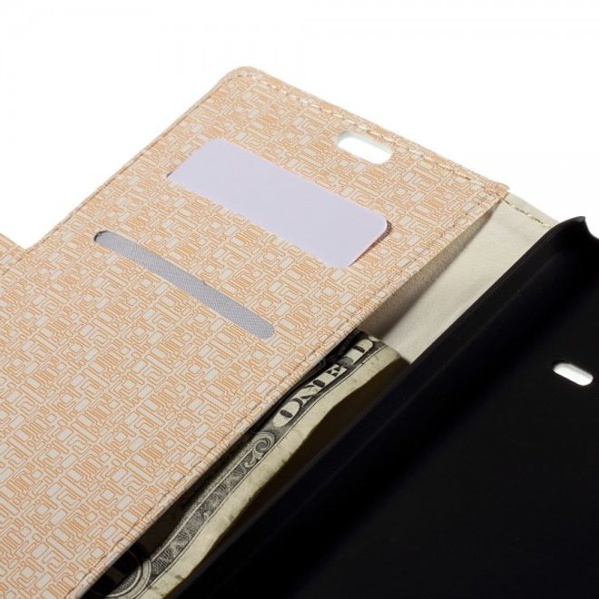 Microsoft Lumia 640 XL/640 XL Dual Leder Case mit Gittermuster - beige