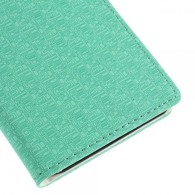 Microsoft Lumia 640 XL/640 XL Dual Leder Case mit Gittermuster - cyan