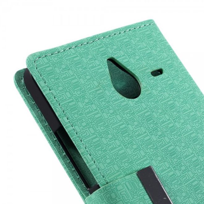 Microsoft Lumia 640 XL/640 XL Dual Leder Case mit Gittermuster - cyan