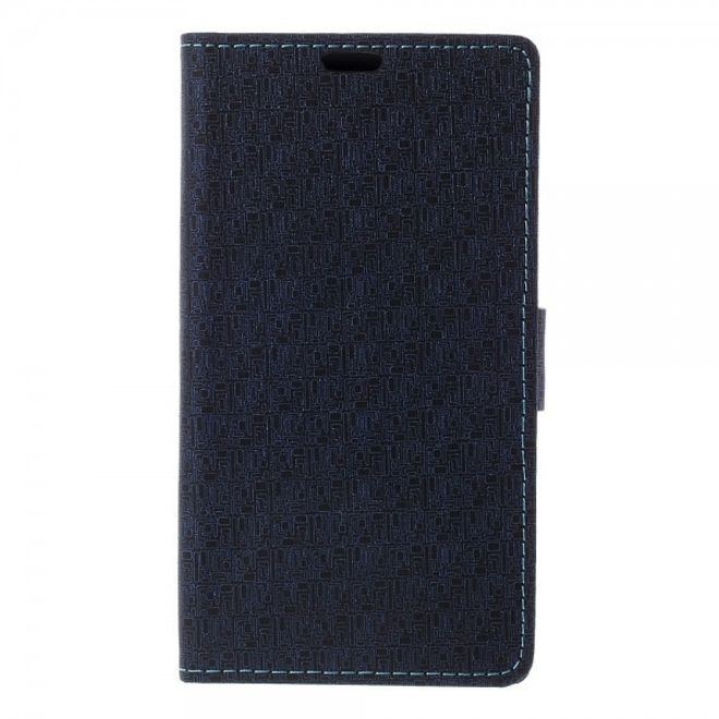 Microsoft Lumia 640 XL/640 XL Dual Leder Case mit Gittermuster - dunkelblau