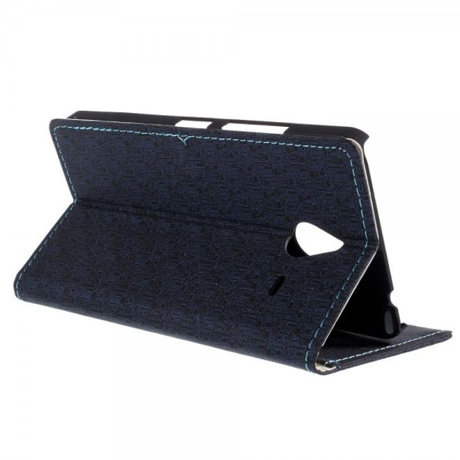 Microsoft Lumia 640 XL/640 XL Dual Leder Case mit Gittermuster - dunkelblau