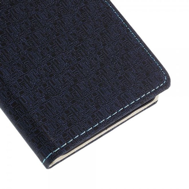 Microsoft Lumia 640 XL/640 XL Dual Leder Case mit Gittermuster - dunkelblau