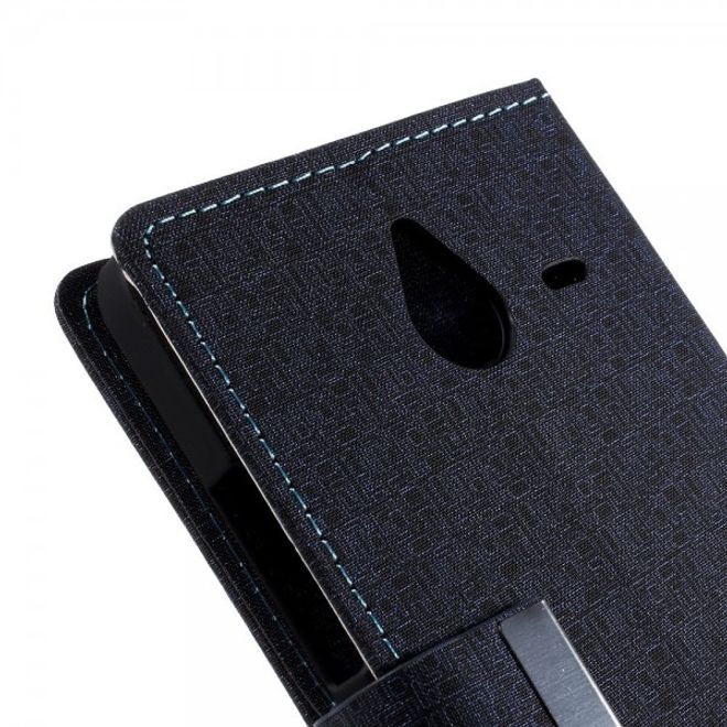 Microsoft Lumia 640 XL/640 XL Dual Leder Case mit Gittermuster - dunkelblau