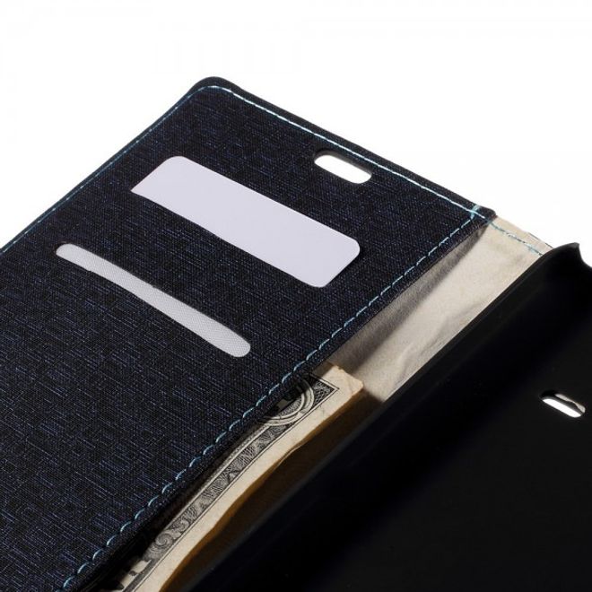 Microsoft Lumia 640 XL/640 XL Dual Leder Case mit Gittermuster - dunkelblau