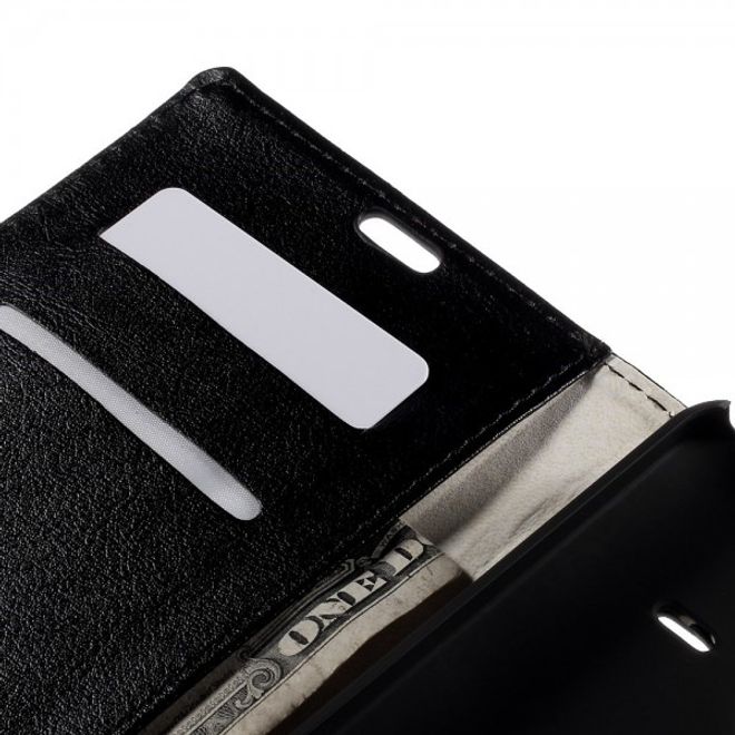 Microsoft Lumia 640 XL/640 XL Dual Leder Case mit Litchitextur - schwarz
