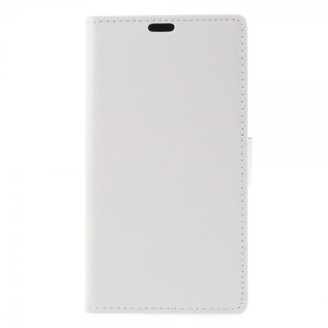 Microsoft Lumia 640 XL/640 XL Dual Leder Case mit Litchitextur - weiss
