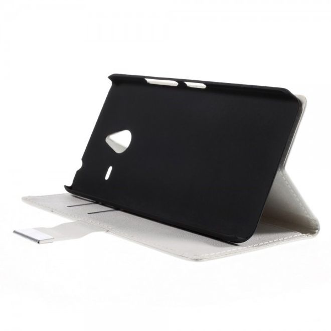 Microsoft Lumia 640 XL/640 XL Dual Leder Case mit Litchitextur - weiss