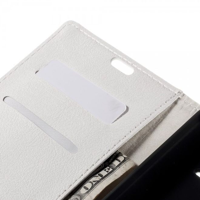 Microsoft Lumia 640 XL/640 XL Dual Leder Case mit Litchitextur - weiss