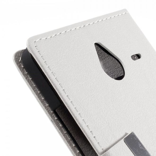 Microsoft Lumia 640 XL/640 XL Dual Leder Case mit Litchitextur - weiss