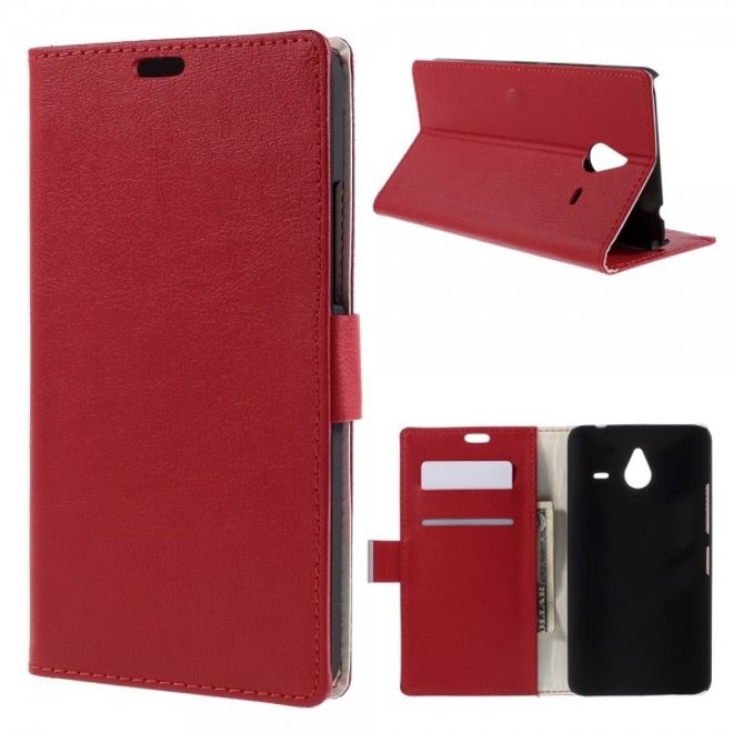 Microsoft Lumia 640 XL/640 XL Dual Leder Case mit Litchitextur - rot