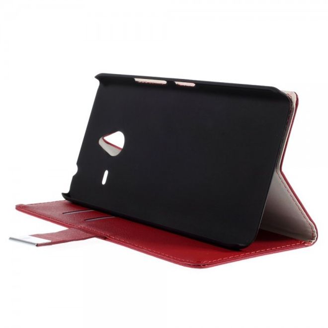 Microsoft Lumia 640 XL/640 XL Dual Leder Case mit Litchitextur - rot