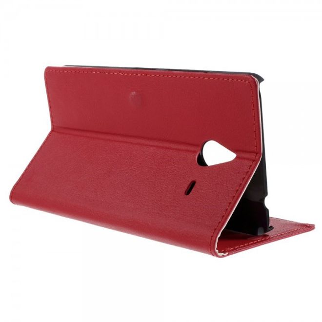 Microsoft Lumia 640 XL/640 XL Dual Leder Case mit Litchitextur - rot