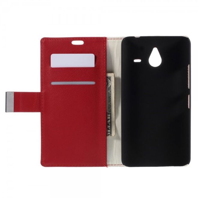 Microsoft Lumia 640 XL/640 XL Dual Leder Case mit Litchitextur - rot
