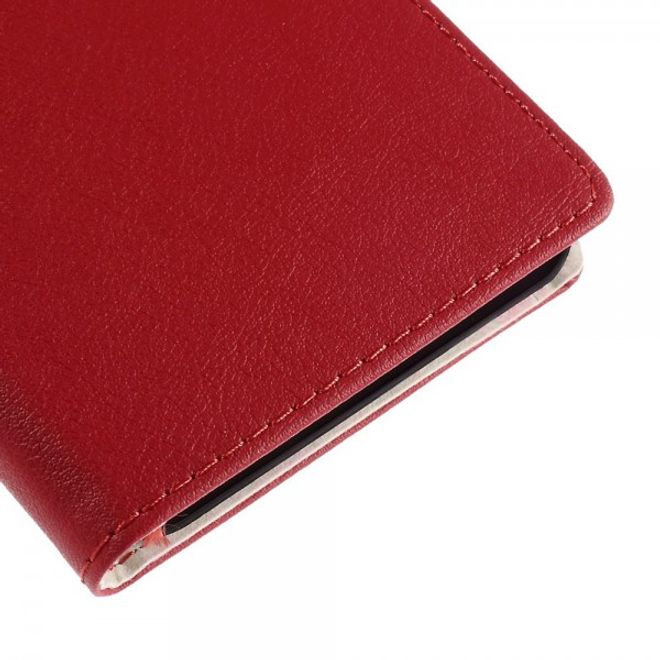 Microsoft Lumia 640 XL/640 XL Dual Leder Case mit Litchitextur - rot