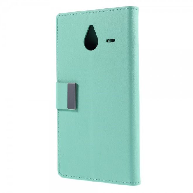 Microsoft Lumia 640 XL/640 XL Dual Leder Case mit Litchitextur - cyan
