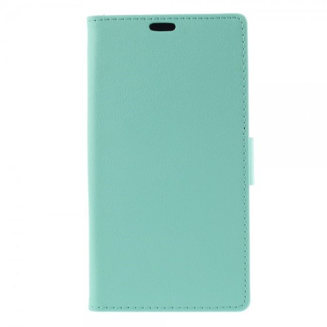 Microsoft Lumia 640 XL/640 XL Dual Leder Case mit Litchitextur - cyan