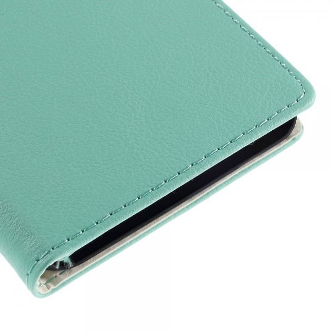 Microsoft Lumia 640 XL/640 XL Dual Leder Case mit Litchitextur - cyan