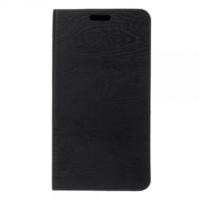 Microsoft Lumia 640 XL/640 XL Dual Leder Case mit Holzmuster - schwarz