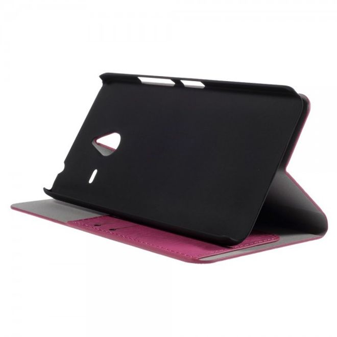 Microsoft Lumia 640 XL/640 XL Dual Leder Case mit Holzmuster - rosa