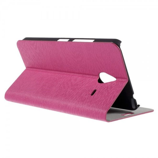 Microsoft Lumia 640 XL/640 XL Dual Leder Case mit Holzmuster - rosa