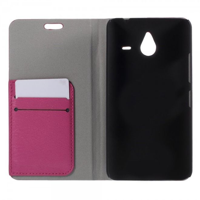 Microsoft Lumia 640 XL/640 XL Dual Leder Case mit Holzmuster - rosa