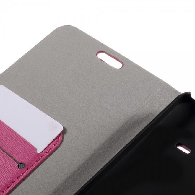Microsoft Lumia 640 XL/640 XL Dual Leder Case mit Holzmuster - rosa