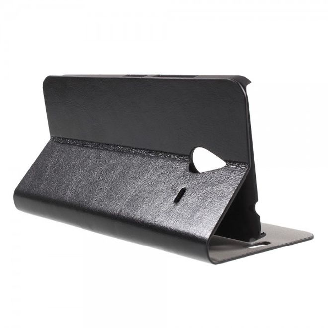 Microsoft Lumia 640 XL/640 XL Dual Crazy Horse Leder Case - schwarz