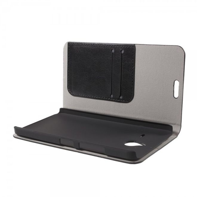 Microsoft Lumia 640 XL/640 XL Dual Crazy Horse Leder Case - schwarz