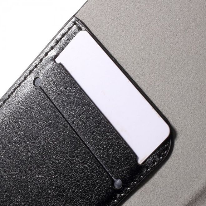 Microsoft Lumia 640 XL/640 XL Dual Crazy Horse Leder Case - schwarz