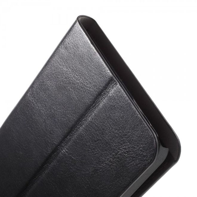 Microsoft Lumia 640 XL/640 XL Dual Crazy Horse Leder Case - schwarz