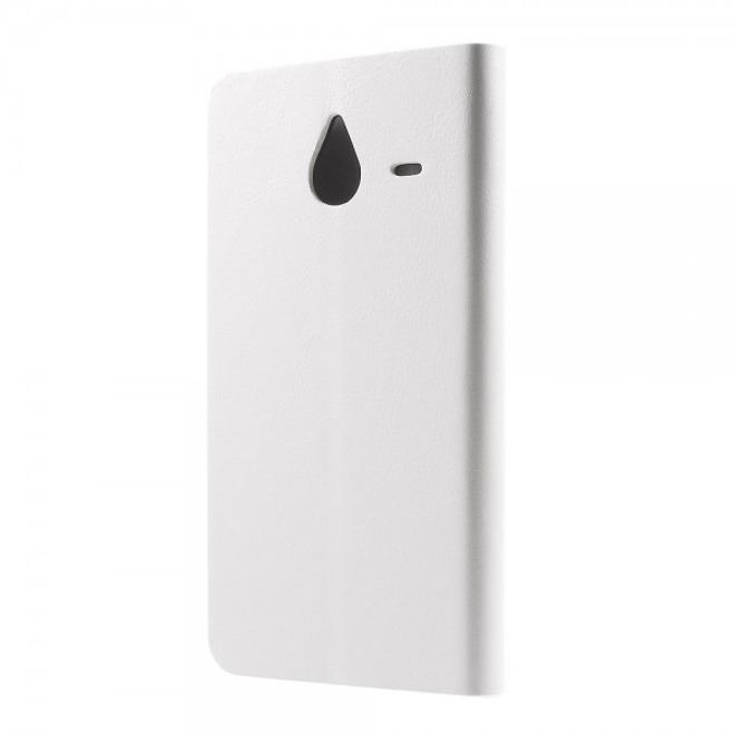 Microsoft Lumia 640 XL/640 XL Dual Crazy Horse Leder Case - weiss