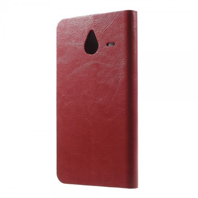 Microsoft Lumia 640 XL/640 XL Dual Crazy Horse Leder Case - rot